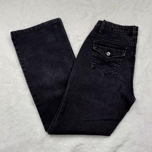 Sonoma Black Denim Jean Bootcut Jeans Mid Rise Size 6 Short